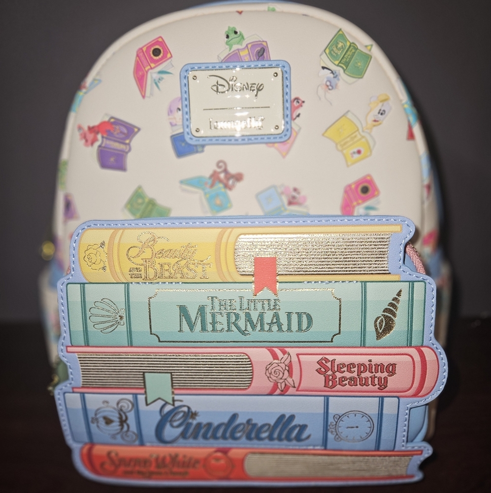 Loungefly Disney Princess Books Classics Mini Backpack NWT